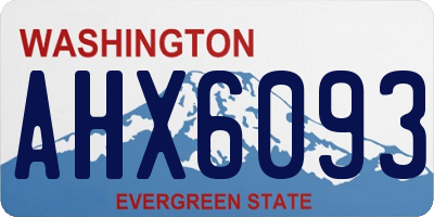 WA license plate AHX6093
