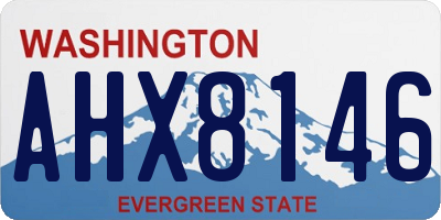 WA license plate AHX8146