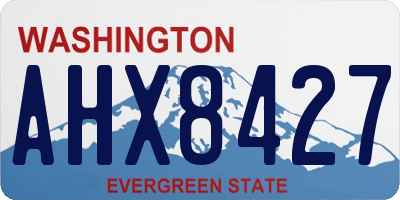 WA license plate AHX8427