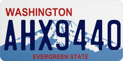 WA license plate AHX9440