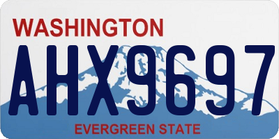 WA license plate AHX9697