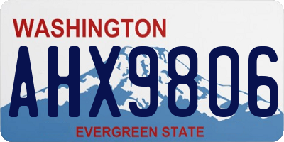 WA license plate AHX9806