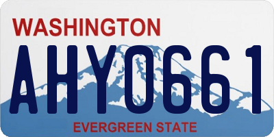 WA license plate AHY0661