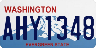 WA license plate AHY1348