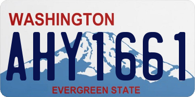 WA license plate AHY1661