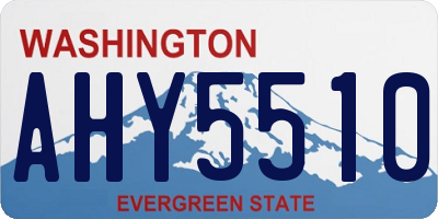 WA license plate AHY5510