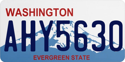 WA license plate AHY5630