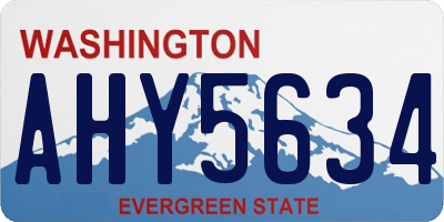WA license plate AHY5634