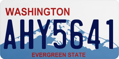 WA license plate AHY5641