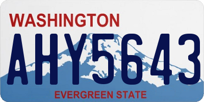 WA license plate AHY5643