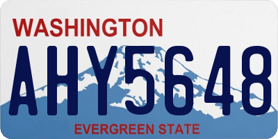 WA license plate AHY5648
