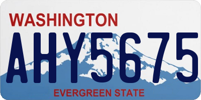 WA license plate AHY5675