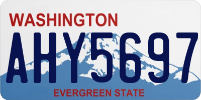 WA license plate AHY5697