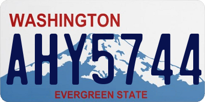 WA license plate AHY5744
