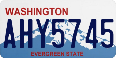 WA license plate AHY5745