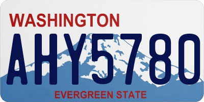 WA license plate AHY5780