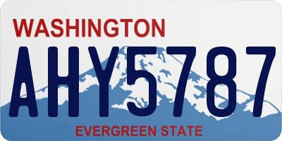 WA license plate AHY5787