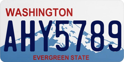 WA license plate AHY5789