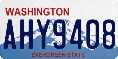 WA license plate AHY9408