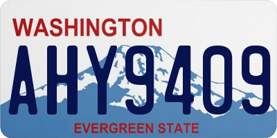 WA license plate AHY9409