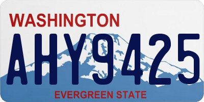WA license plate AHY9425