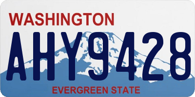 WA license plate AHY9428