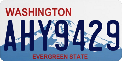 WA license plate AHY9429