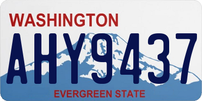 WA license plate AHY9437