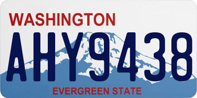 WA license plate AHY9438