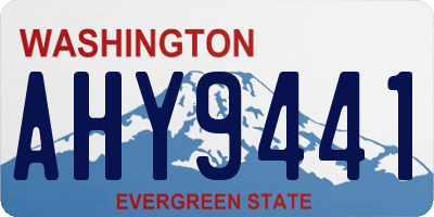 WA license plate AHY9441