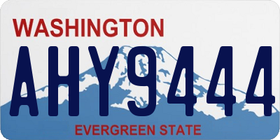 WA license plate AHY9444