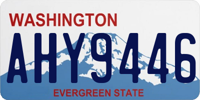 WA license plate AHY9446
