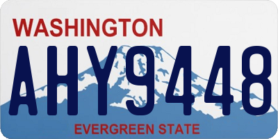 WA license plate AHY9448