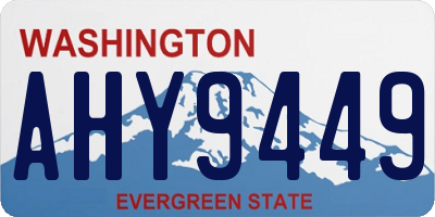 WA license plate AHY9449