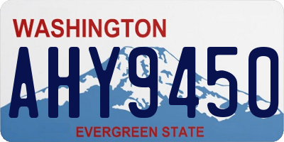 WA license plate AHY9450