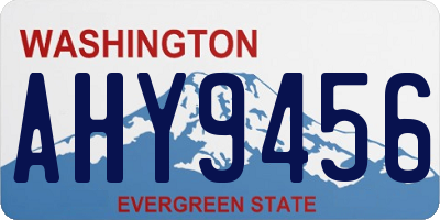 WA license plate AHY9456