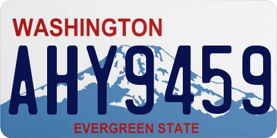 WA license plate AHY9459