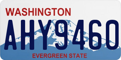 WA license plate AHY9460