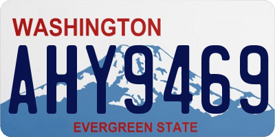 WA license plate AHY9469