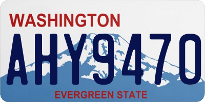 WA license plate AHY9470