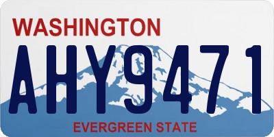 WA license plate AHY9471