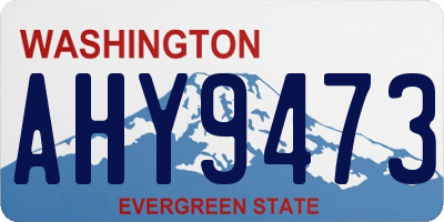 WA license plate AHY9473