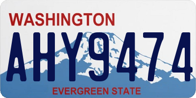WA license plate AHY9474
