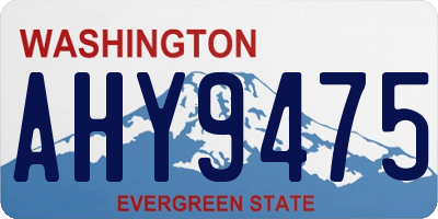 WA license plate AHY9475