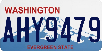 WA license plate AHY9479