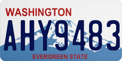 WA license plate AHY9483