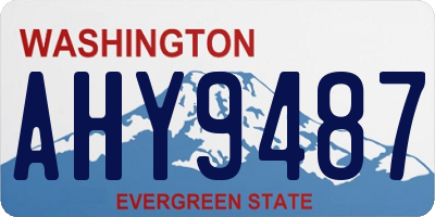 WA license plate AHY9487