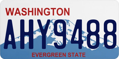 WA license plate AHY9488