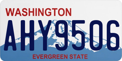 WA license plate AHY9506