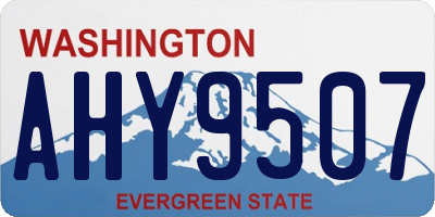WA license plate AHY9507